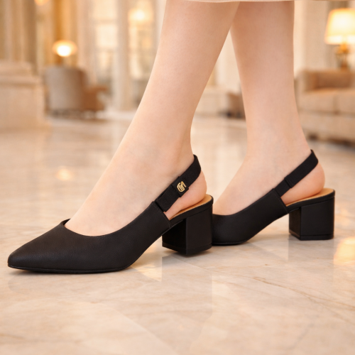 Slingback Modare Salto Grosso Preto Slingback Modare Salto Grosso Preto - Salto Grosso