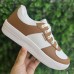 Tênis Casual Feminino Branco Caramelo - Tênis 