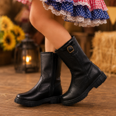 Bota Infantil Cano Longo Preta